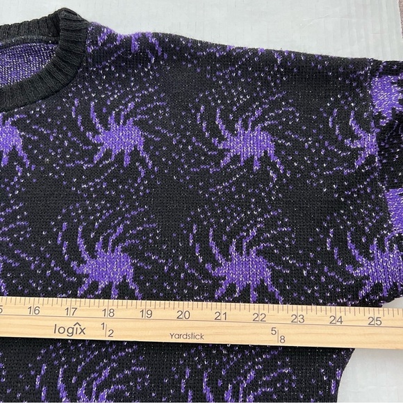 Vintage Funky Whimsygoth Metallic Reversible Grandmacore Sweater SZ L/XL - Picture 14 of 15